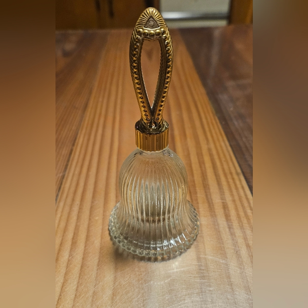 Avon Gold and Clear Perfume Bottle